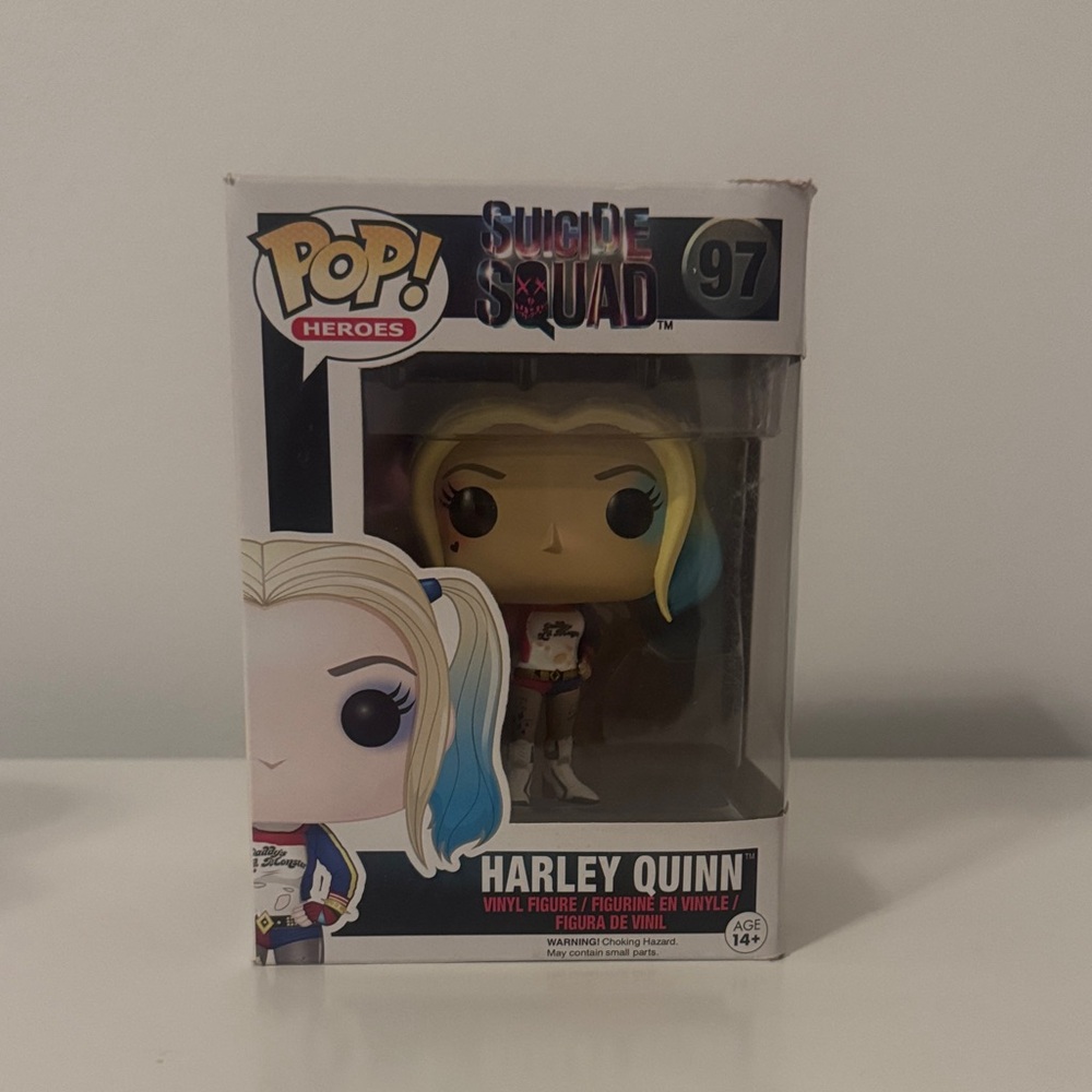 Funko Harley Quinn Blonde with Blue and Pink Hair Pop! Figure